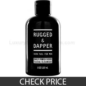 RUGGED & DAPPER Daily Power Scrub Face Wash + Exfoliating Facial Cleanser for Men