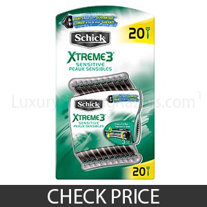 Schick Xtreme 3 Sensitive Skin Disposable Razors for Men - Click image for pricing & more info